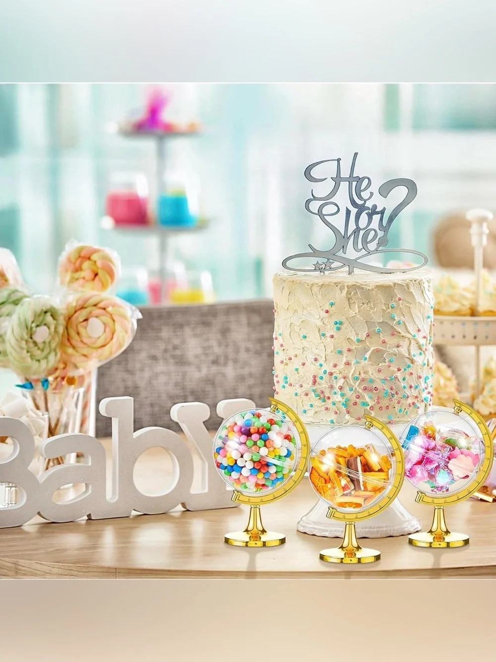 Gold Globe Candy Holders - Party Table Decor